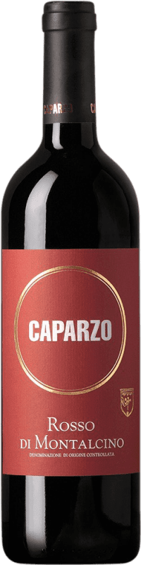 22,95 € Spedizione Gratuita | Vino Rosso Caparzo D.O.C. Rosso di Montalcino Toscana Italia Sangiovese Bottiglia 75 cl