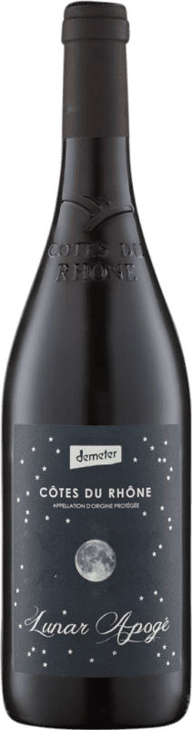 15,95 € 免费送货 | 红葡萄酒 Carabiniers Lunar Apogé Demeter A.O.C. Côtes du Rhône 罗纳 法国 Garnacha — 歌海娜, Nebbiolo — 内比奥罗, Mourvèdre — 穆尔韦德尔, Cinsault — 珍梭 Eco — 生态 有机 天然 瓶装 75 cl