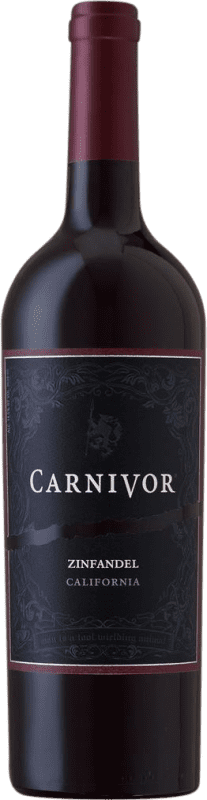 10,95 € Spedizione Gratuita | Vino rosso Carnivor I.G. California California stati Uniti Zinfandel Bottiglia 75 cl