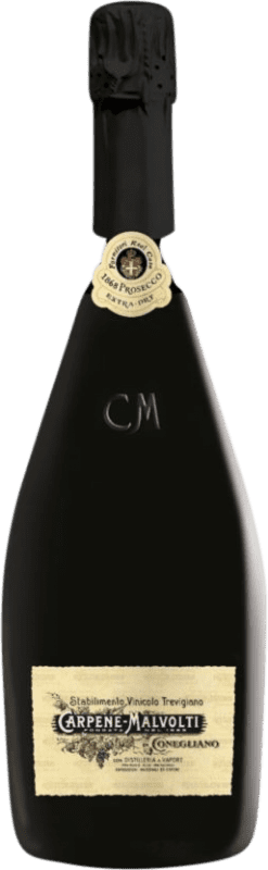 21,95 € 免费送货 | 白起泡酒 Carpene Malvolti. 1868 Cartizze Extra Dry — 特干型 特级 D.O.C.G. Prosecco di Conegliano-Valdobbiadene Venecia 意大利 Glera — 格莱拉 瓶装 75 cl
