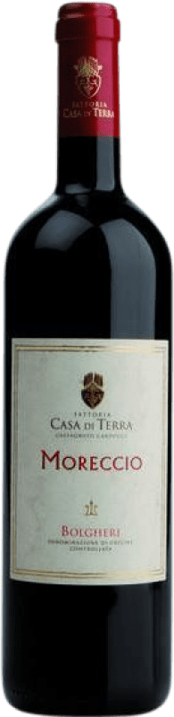28,95 € Spedizione Gratuita | Vino Rosso Casa di Terra. Moreccio D.O.C. Bolgheri Italia Merlot, Syrah, Cabernet Sauvignon Bottiglia 75 cl