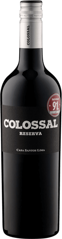 10,95 € Бесплатная доставка | Красное вино Santos Lima Colossal Резерва I.G. Vinho Regional de Lisboa Lisboa Португалия Syrah — Сира, Nebbiolo — Неббиоло, Tinta Roriz, Alicante Bouschet 75 cl