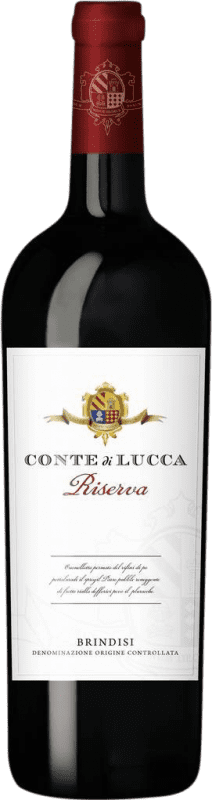 9,95 € Envío gratis | Vino tinto Botter Carlo Conte di Lucca Reserva D.O.C. Brindisi Puglia Italia Sangiovese Botella 75 cl