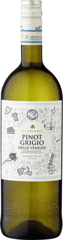 12,95 € Envío gratis | Espumoso blanco Caruso e Minini Cipriano I.G.T. Venezia Venecia Italia Pinot Gris Botella 1 L