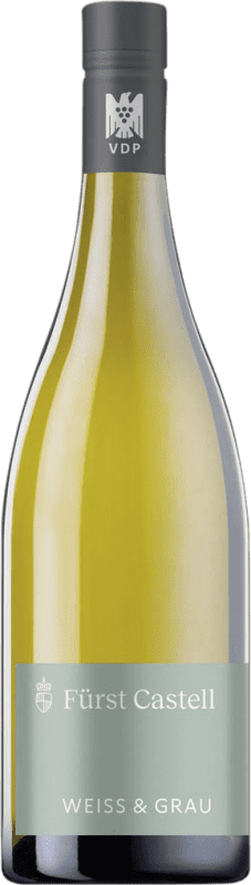 14,95 € Kostenloser Versand | Weißer Sekt Fürst Castell Weißburgunder & Grauburgunder Trocken VDP Gutswein Q.b.A. Franken Franken Deutschland Pinot Gris — Grauburgunder, Pinot Blanc — Weißburgunder Flasche 75 cl