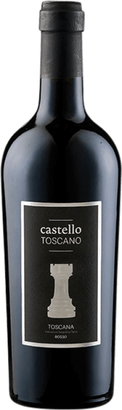 11,95 € Free Shipping | Red Wine Castello Toscano. Rosso I.G.T. Toscana Tuscany Italy Merlot, Sangiovese Bottle 75 cl