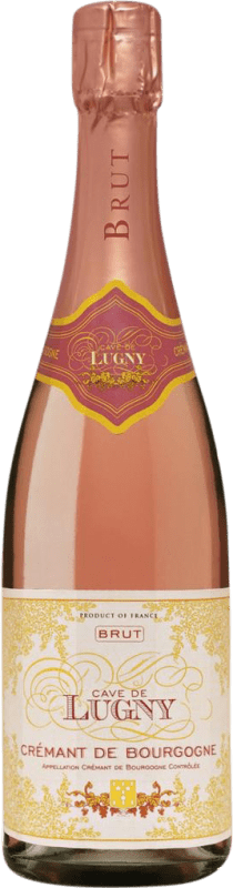 18,95 € Envio grátis | Espumante rosé Cave de Lugny Rosé Brut A.O.C. Crémant de Bourgogne Borgonha França Nebbiolo, Gamay, Chardonnay Garrafa 75 cl