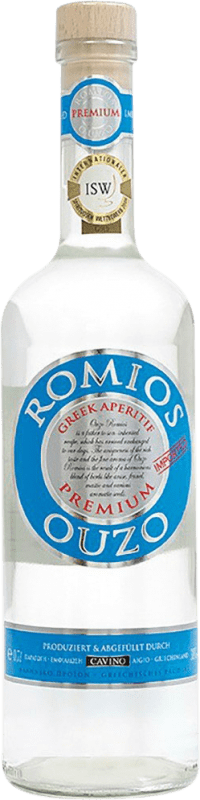 19,95 € Envio grátis | Aguardente Orujo Cavino Ouzo Romios Grécia Garrafa 70 cl