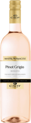 6,95 € Envio grátis | Vinho rosé Cavit Rosato I.G.T. Vigneti delle Dolomiti Trentino Itália Nebbiolo, Pinot Cinza Garrafa 75 cl