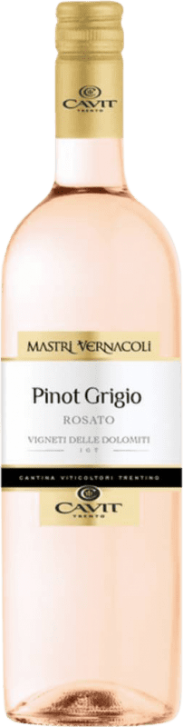 6,95 € Envoi gratuit | Vin rose Cavit Rosato I.G.T. Vigneti delle Dolomiti Trentin Italie Nebbiolo, Pinot Gris Bouteille 75 cl