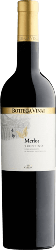 16,95 € 免费送货 | 红酒 Cavit Vinai D.O.C. Trentino 特伦蒂诺 意大利 Merlot 瓶子 75 cl