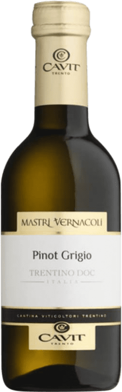 3,95 € 送料無料 | 白ワイン Cavit Vernacoli D.O.C. Trentino トレンティーノ イタリア Pinot Grey 小型ボトル 25 cl