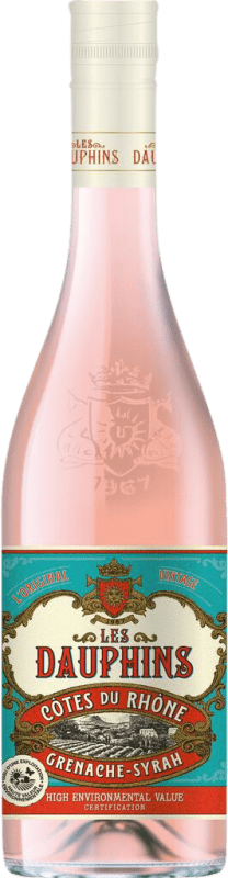 12,95 € 免费送货 | 桃红葡萄酒 Cellier des Dauphins Rosé — 桃红葡萄酒 A.O.C. Côtes du Rhône 罗纳 法国 Syrah — 西拉, Garnacha — 歌海娜, Cinsault — 珍梭 75 cl