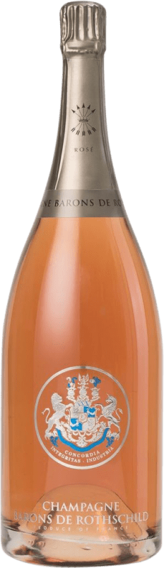 246,95 € Kostenloser Versand | Rosé Sekt Barons de Rothschild Rosé Brut A.O.C. Champagne Champagner Frankreich Nebbiolo, Chardonnay Magnum-Flasche 1,5 L