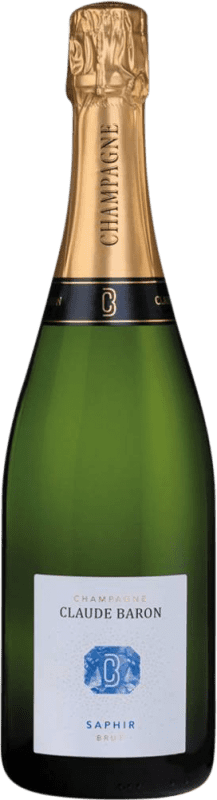 44,95 € Бесплатная доставка | Белое игристое Claude Baron. Cuvée Saphir Charly sur Marne брют A.O.C. Champagne шампанское Франция Pinot Black, Chardonnay, Pinot Meunier бутылка 75 cl