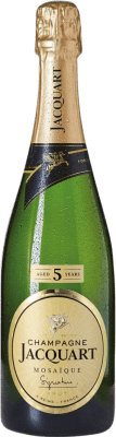 63,95 € Бесплатная доставка | Белое игристое вино Jacquart Mosaďque Brut — брют Signature — Сигнатур A.O.C. Champagne шампанское Франция Nebbiolo — Неббиоло, Chardonnay — Шардоне, Pinot Meunier — Пино Менье Бутылка 75 cl