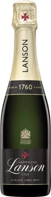 27,95 € Бесплатная доставка | Белое игристое Lanson Le Black Label брют A.O.C. Champagne шампанское Франция Pinot Black, Chardonnay, Pinot Meunier Половина бутылки 37 cl