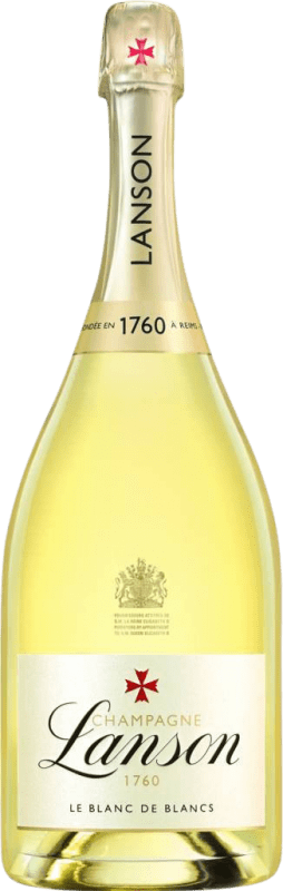 214,95 € 送料無料 | 白のスパークリングワイン Lanson Brut — ブリュット Blanc de Blancs A.O.C. Champagne シャンパン フランス Chardonnay — シャルドネ マグナムボトル 1,5 L