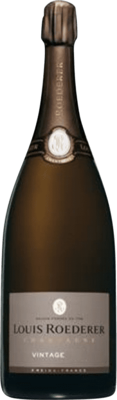 221,95 € 送料無料 | 白スパークリングワイン Louis Roederer Brut A.O.C. Champagne シャンパン フランス Pinot Black, Chardonnay マグナムボトル 1,5 L