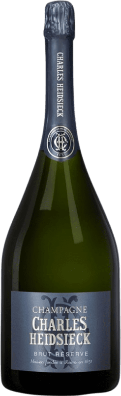 484,95 € 免费送货 | 白起泡酒 Charles Heidsieck 香槟 预订 A.O.C. Champagne 香槟酒 法国 Pinot Black 瓶子 Jéroboam-双Magnum 3 L