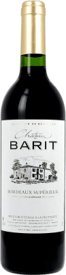 7,95 € 送料無料 | 赤ワイン Château Barit 上級 A.O.C. Bordeaux ボルドー フランス Merlot — メルロー, Cabernet Sauvignon — カベルネ・ソーヴィニヨン, Cabernet Franc — カベルネ・フラン 75 cl