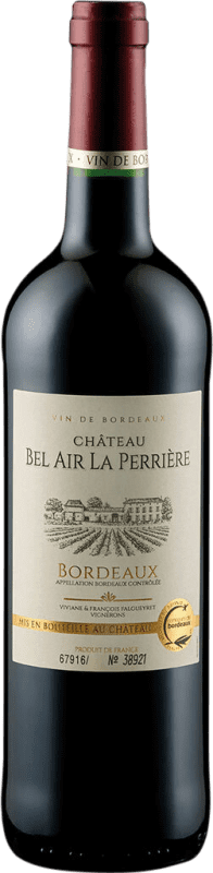 10,95 € Envío gratis | Vino Tinto La Perrière Château Bel Air A.O.C. Bordeaux Burdeos Francia Merlot, Cabernet Sauvignon Botella 75 cl