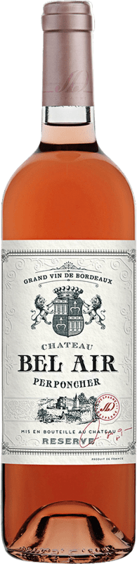 16,95 € 免费送货 | 玫瑰酒 Château Bel Air Perponcher Rosé 预订 A.O.C. Bordeaux 波尔多 法国 Cabernet Sauvignon 瓶子 75 cl