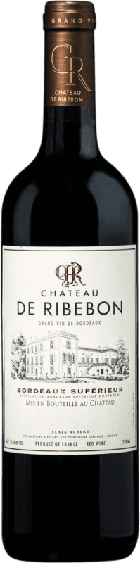 13,95 € 送料無料 | 赤ワイン Château de Ribebon 上級 A.O.C. Bordeaux ボルドー フランス Merlot — メルロー, Cabernet Sauvignon — カベルネ・ソーヴィニヨン, Cabernet Franc — カベルネ・フラン 75 cl