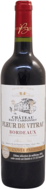 8,95 € Free Shipping | Red Wine Château Haut Cardonnet. Fleur de Vitrac A.O.C. Bordeaux Bordeaux France Merlot, Cabernet Sauvignon, Cabernet Franc Bottle 75 cl