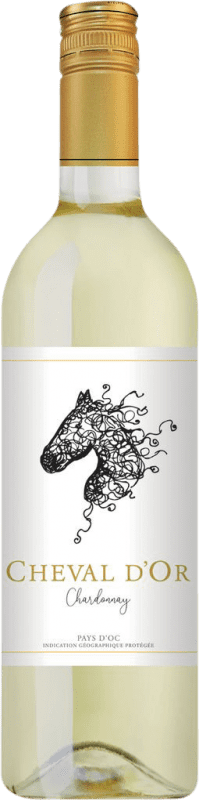 6,95 € Envío gratis | Vino Blanco Cheval d'Or Francia Chardonnay 75 cl