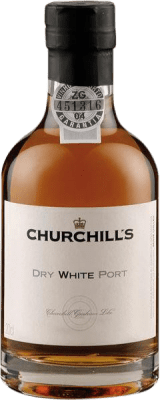 7,95 € Бесплатная доставка | Крепленое вино Churchill's White Dry сухой I.G. Douro Дора Португалия Malvasía, Códega Маленькая бутылка 20 cl