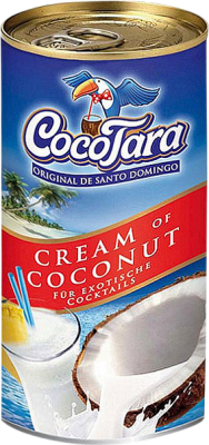 4,95 € Envío gratis | Schnapps CocoTara Cream — Crema República Dominicana Lata 33 cl Coconut — Coco Sin Alcohol