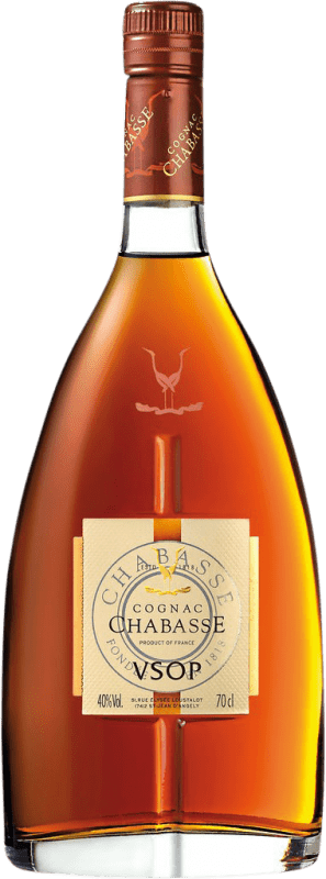 81,95 € Envio grátis | Cognac Conhaque Chabasse VSOP A.O.C. Cognac França Follec Branca, Ugni Blanco, Colombard 5 Anos Garrafa 70 cl