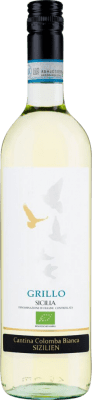 15,95 € Spedizione Gratuita | Vino bianco Colomba Bianca D.O.C. Sicilia Sicilia Italia Grillo Bottiglia 75 cl