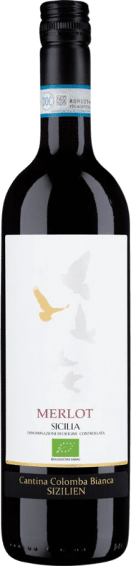 10,95 € 免费送货 | 红酒 Colomba Bianca D.O.C. Sicilia 西西里岛 意大利 Merlot 瓶子 75 cl