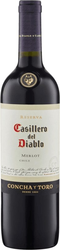 10,95 € 免费送货 | 红酒 Concha y Toro Casillero del Diablo I.G. Valle de Rapel 智利 Merlot 瓶子 75 cl