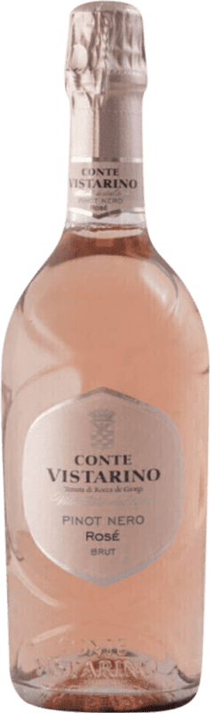 19,95 € 免费送货 | 玫瑰气泡酒 Conte Vistarino Spumante Rosé 香槟 I.G.T. Veneto 威尼托 意大利 瓶子 75 cl