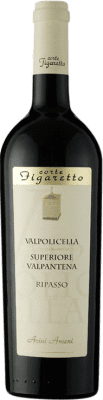 24,95 € Kostenloser Versand | Rotwein Corte Figaretto Valpantena D.O.C. Valpolicella Ripasso Venecia Italien Nebbiolo, Corvina, Molinara Flasche 75 cl