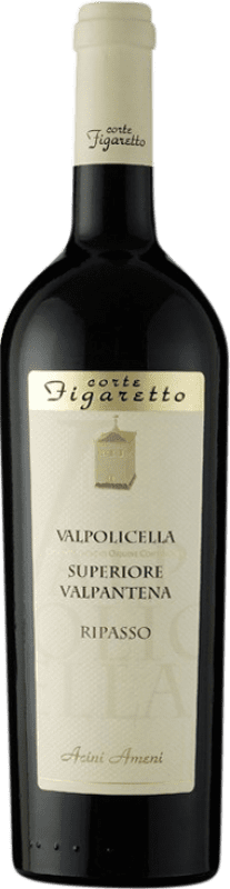 24,95 € Kostenloser Versand | Rotwein Corte Figaretto Valpantena D.O.C. Valpolicella Ripasso Venecia Italien Nebbiolo, Corvina, Molinara Flasche 75 cl