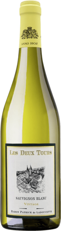 28,95 € Бесплатная доставка | Белое вино Ladoucette Les Deux Tours A.O.C. Touraine Луара Франция Sauvignon White бутылка 75 cl