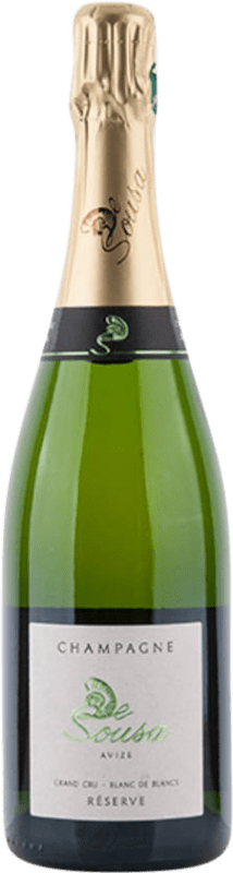 75,95 € Free Shipping | White sparkling De Sousa Grand Cru Blanc de Blancs Extra Brut Reserve A.O.C. Champagne Champagne France Chardonnay Bottle 75 cl