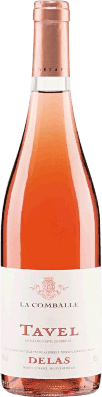 19,95 € 免费送货 | 桃红葡萄酒 Delas Frères La Comballe Rosé — 桃红葡萄酒 A.O.C. Tavel 罗纳 法国 Garnacha — 歌海娜, Nebbiolo — 内比奥罗, Cinsault — 珍梭, Picapoll — 皮卡波尔 75 cl