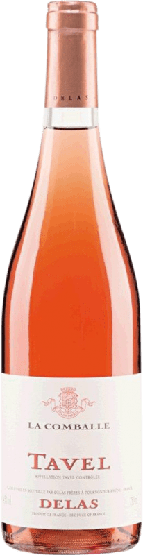 19,95 € 免费送货 | 玫瑰酒 Delas Frères La Comballe Rosé A.O.C. Tavel 罗纳 法国 Grenache, Nebbiolo, Cinsault, Picapoll 瓶子 75 cl