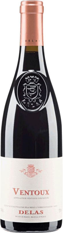 13,95 € Kostenloser Versand | Rotwein Delas Frères A.O.C. Côtes du Ventoux Rhône Frankreich Grenache, Nebbiolo Flasche 75 cl