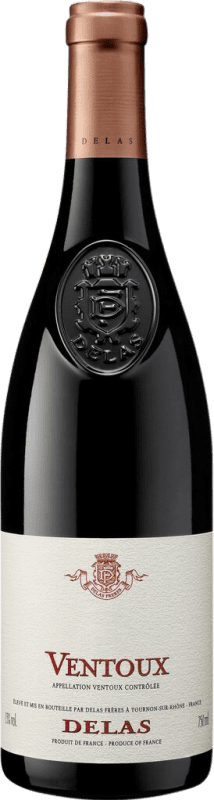 13,95 € 免费送货 | 红酒 Delas Frères A.O.C. Côtes du Ventoux 罗纳 法国 Grenache, Nebbiolo 瓶子 75 cl