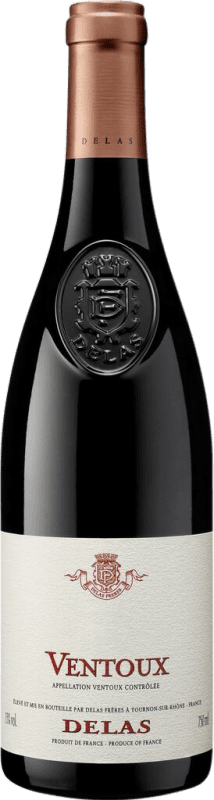 13,95 € Free Shipping | Red Wine Delas Frères A.O.C. Côtes du Ventoux Rhône France Garnacha — Grenache, Nebbiolo Bottle 75 cl