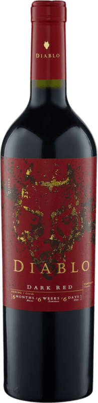 12,95 € Kostenloser Versand | Rotwein Dark Red I.G. Valle del Maule Chile Syrah, Malbec Flasche 75 cl