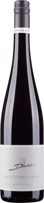 10,95 € Envio grátis | Vinho tinto Diehl Eins zu Eins Seco Q.b.A. Pfälz Pfälz Alemanha Pinot Preto Garrafa 75 cl