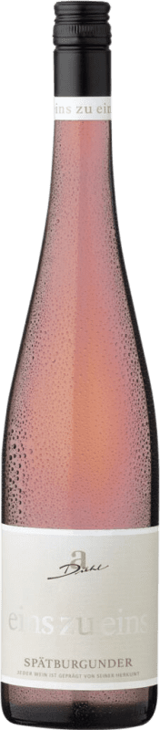 10,95 € Envio grátis | Vinho rosé Diehl Eins zu Eins Rosé Seco Q.b.A. Pfälz Pfälz Alemanha Pinot Preto Garrafa 75 cl