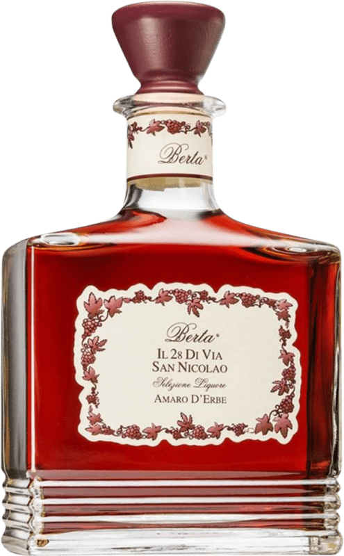 51,95 € Spedizione Gratuita | Amaretto Berta Il 28 Di Via San Nicolao Amaro d'Erbe Piemonte Italia Bottiglia 70 cl